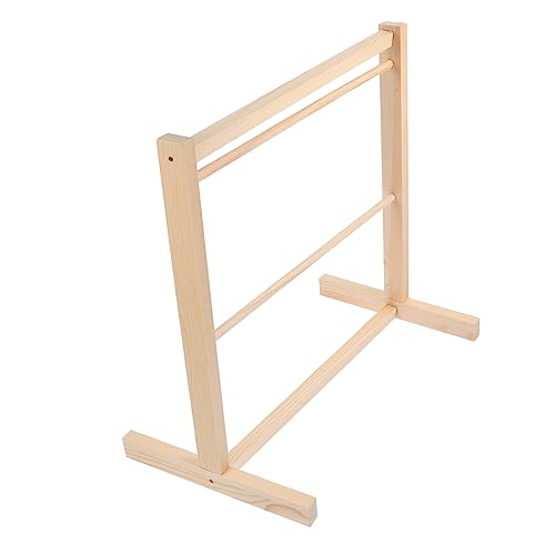ERINGOGO 1satz Mini Holz Puppen Kleiderständer Organizer Für Puppenkleidung Doppelschichtiges Design Langlebiges Holz Für Spielen Und Aufbewahren Von Puppenoutfits von ERINGOGO