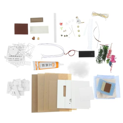 ERINGOGO 1 Satz Puppenhaus DIY Modellspielzeug aus Kreatives Bastelset für Fördert Farben und Formenerkennung Einfache Montage Sicheres Material für Kreatives ERINGOGO 1 Satz Puppenhaus DIY Modellspielzeug aus Kreatives Bastelset für Fördert Farben und Formenerkennung Einfache Montage Sicheres Material für Kreatives von ERINGOGO