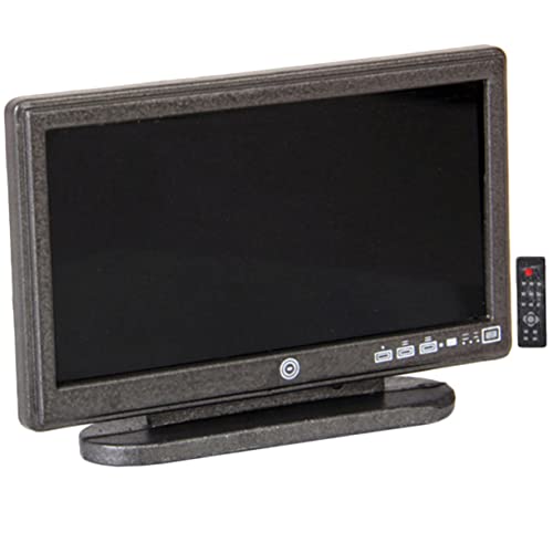 ERINGOGO 1 Satz Puppenhaus-Fernseher kinderspielzeug für Fernbedienung bar Dekoration puppenhauszubehör Mini-Flachbildfernseher-Modell simuliertes Fernsehen Plastik Black von ERINGOGO
