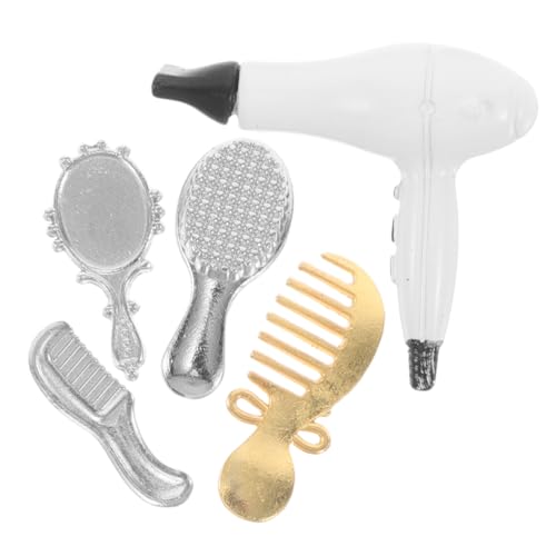 ERINGOGO 1 Satz Puppenhaus Friseurzubehör Für Kleine Mädchen Friseursalon Spielset Haarstyling-Werkzeuge Puppenhaar-stylingkopf Für Mädchen Legierung von ERINGOGO
