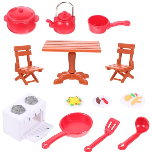 ERINGOGO 1 Satz Puppenhaus Für Küchengeräte Mini Backofen Küchenutensilien Mini-hausschmuck Puppenhaus-Layout Mini-küchenzubehör Puppenhaus Winziger Tisch Mini-Herd Plastik von ERINGOGO