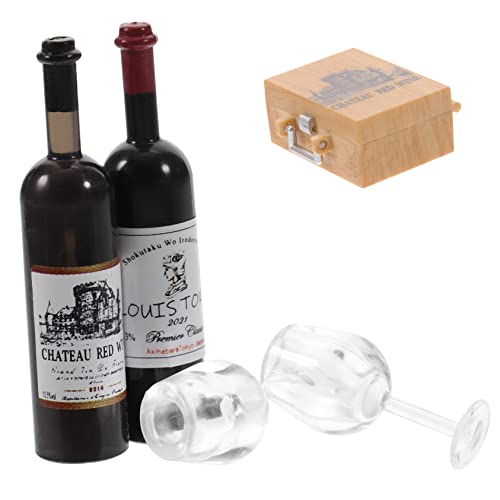ERINGOGO 1satz Mini Weinflaschen Mit Gläsern Und Box Dekorative Accessoires Für Fotografie Und Projekte Für Miniatur Küchendekoration Und Kreative Bastelarbeiten ERINGOGO 1satz Mini Weinflaschen Mit Gläsern Und Box Dekorative Accessoires Für Fotografie Und Projekte Für Miniatur Küchendekoration Und Kreative Bastelarbeiten von ERINGOGO