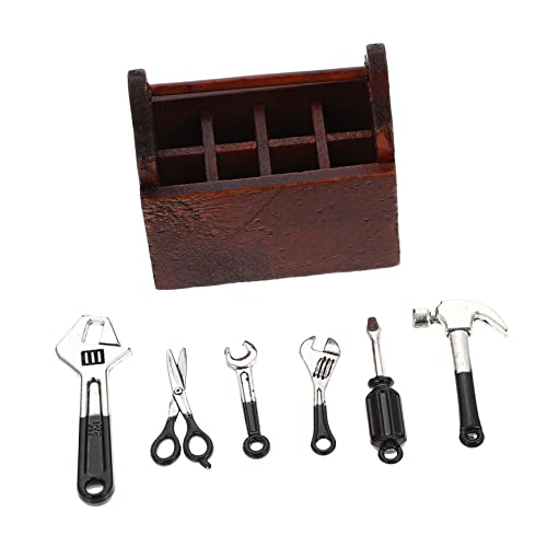 ERINGOGO 1 Satz Puppenhaus-Werkzeuge Mini-hausreparaturwerkzeug Mini- - Miniatur Werkzeugkoffer Kleines Haushaltswerkzeug Mini-hauswerkzeugmodell Miniatursachen Hölzern Black ERINGOGO 1 Satz Puppenhaus-Werkzeuge Mini-hausreparaturwerkzeug Mini- - Miniatur Werkzeugkoffer Kleines Haushaltswerkzeug Mini-hauswerkzeugmodell Miniatursachen Hölzern Black von ERINGOGO