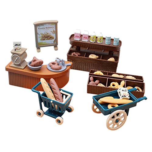 ERINGOGO 1 Satz Puppenhaus-bäckerei Winzige Hausbäckerei Mini-brotornament Miniatur Simulierte Bäckereistütze Mini-Brot-Modell Küche Geschirr Brotmodelle Selber Machen PVC von ERINGOGO