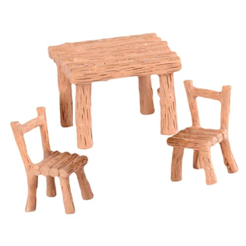 ERINGOGO 1 Satz Puppenhausdekoration Mini-Stuhl-Modell Schreibtischmodell Miniaturmöbel Miniatures puppenstubenmöbel Miniaturtisch Puppenstubenstuhl Modell Desktop-Ornament Kunstharz Brown von ERINGOGO