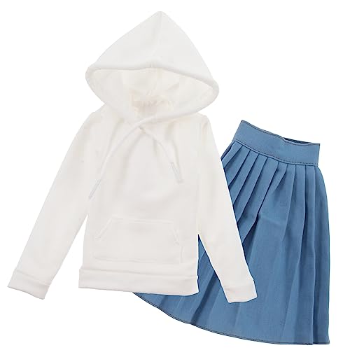 ERINGOGO 1 Satz Puppenkleidung Sweatshirt mit Hut und Dekorativem Rock für Puppen Süßes Design Leicht und Tragbar Outfit für Kleine von ERINGOGO