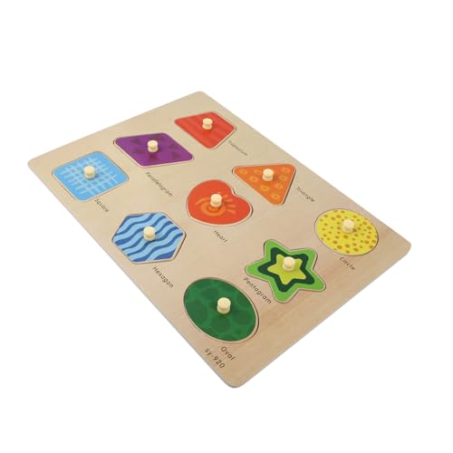ERINGOGO 1 Satz Puzzle Kinder rätsel Formen Sie Farberkennungsblöcke Lernspielzeug Blöcke für Kleinkinder Spielset aus Holz Kinderspielzeug Sport Sortiermaschine Lipgloss 3D hölzern von ERINGOGO