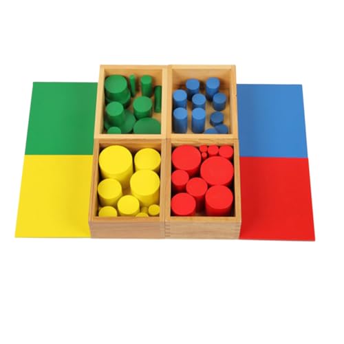 ERINGOGO Set Mit Sensorischem Trainingsspielzeug Für Kinder Pädagogischer Zylinder Buntes Lernspielzeug Für Jungen Zur Früherziehung Verbessert Die Konzentration Und Wahrnehmung von ERINGOGO