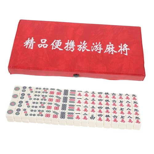 ERINGOGO 1 Satz Reise-Mahjong-melaminfliesen Reise-Mahjong-Set Requisiten Für Reisespiele Mini-Mahjong-Steine Mahjong-Spielzeug Mahjong-steinspiel Spielzeuge Schachbrett Reisen Empfindlich von ERINGOGO