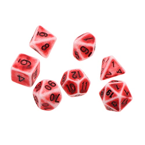 ERINGOGO 1 Satz Retro -Würfelset Jumbo-Würfel Planke Partybedarf im Freien für draußen Farbe Würfel für Rollenspiele alte Würfel polyedrische Würfel lustige Würfelspiel-Requisiten Acryl rot von ERINGOGO