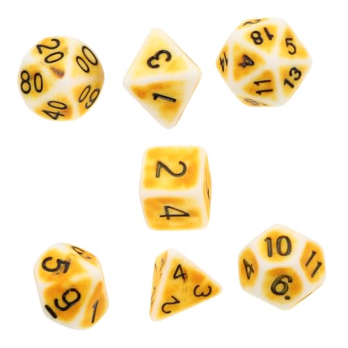 ERINGOGO 1 Satz Retro -Würfelset Junggesellenabschied liefert einseitig Würfelspiele Rechts Vintage -Würfel lustige Würfelspiel-Requisiten Würfel für Rollenspiele alte Würfel Acryl Golden von ERINGOGO