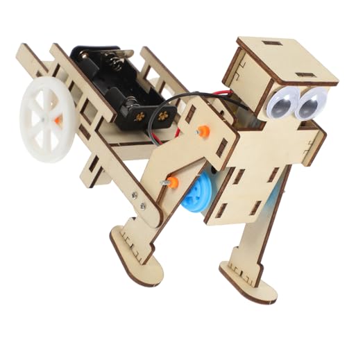 ERINGOGO DIY Roboter Mit Anhänger Modellbausatz Für Junge Mädchen Kreatives Spielzeug Technikverständnis Und Vorstellungskraft Holzpuzzle Für Junge von ERINGOGO