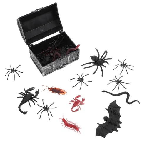 ERINGOGO 1 Satz Schatztruhe Halloween Horror Halloween grusel halloweendeko Halloween Outfit Halloween kostün Trick n Treat Kinderstreich-Requisite Halloween-Streich-Requisite Plastik Black von ERINGOGO