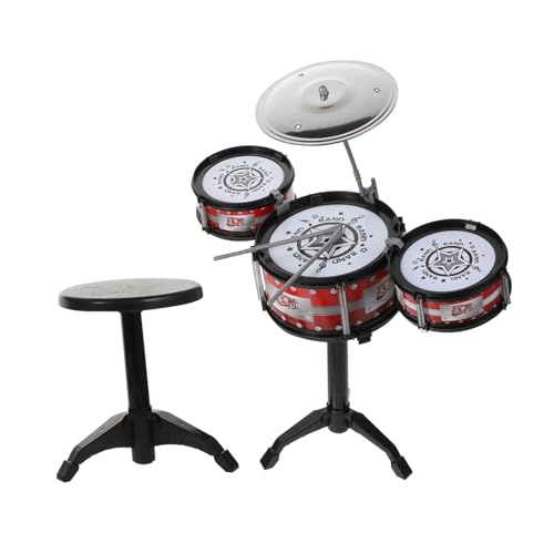 ERINGOGO 1 Satz Schlagzeug Set Musikinstrument für Kleinkinder Teilig mit Trommeln und Stuhl Fördert Koordination und Musikalische für Frühe Bildung und Interaktive ERINGOGO 1 Satz Schlagzeug Set Musikinstrument für Kleinkinder Teilig mit Trommeln und Stuhl Fördert Koordination und Musikalische für Frühe Bildung und Interaktive von ERINGOGO