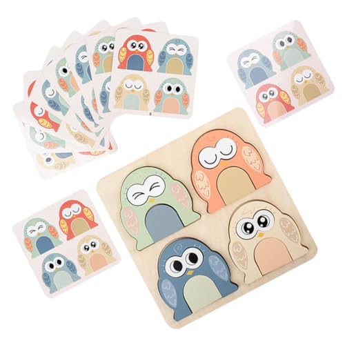 ERINGOGO 1 Satz Shape-Matching-Spiel Holzform Passendes Match-puzzlespiel Neuheitspuzzle Ausdruckspuzzle-bausteine Sie Lernrätsel Hölzern von ERINGOGO