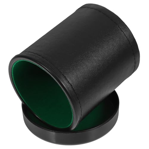 ERINGOGO 1 Satz Siebbecher aus geräuschlosem Leder Spender Würfelrollenbecher Jumbo-Würfel Shaker inneneinrichtung brettspiele Filigrane Würfelbecher kompakte Würfelhalter Plastik Green von ERINGOGO