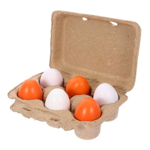 ERINGOGO 1 Satz Simulations-Ei- Rollenspiel Frühstücksspielzeug Spielei Holz Ei Prop Nahrungsstütze DIY simulierte Requisite Kiefernholz ERINGOGO 1 Satz Simulations-Ei- Rollenspiel Frühstücksspielzeug Spielei Holz Ei Prop Nahrungsstütze DIY simulierte Requisite Kiefernholz von ERINGOGO