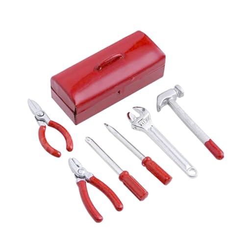 ERINGOGO 1 Satz Simulations-Toolbox Miniatursachen Dekoratives Miniaturmaterial Dekoratives Miniaturspielzeug Kinderspielzeug Legiertes Miniaturmaterial Legierung Rot von ERINGOGO