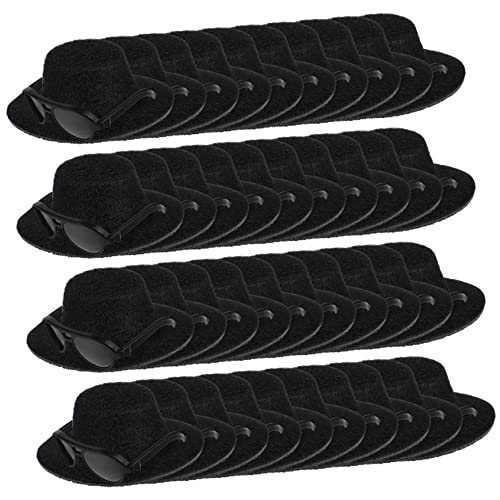 ERINGOGO 1 Satz Simulierter Hut Minihüte Basteln Puppen Für Mädchen Mini-formelle Hüte, Miniatur-hüte Kleine Hüte Puppen Miniaturhut Falsche Hutform Kleine Formelle Hüte Zierhut Stoff Black von ERINGOGO