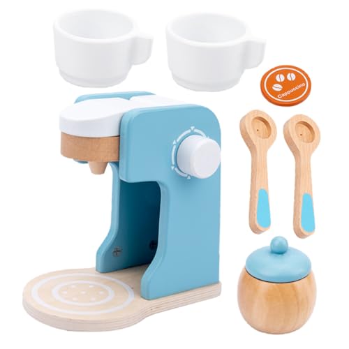 ERINGOGO Pädagogisches Kinderspielzeug Aus Holz Kaffeemaschine Espressomaschine Küchengerät Für Kinder von ERINGOGO