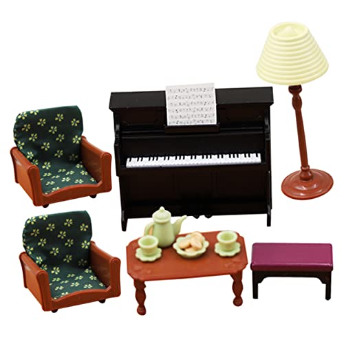 ERINGOGO 1 Satz Sofa Klavier Teese Rvice Realistisches Miniaturspielzeug Mini - Puppenzubehör Tragen Mini Kinderminiaturspielzeug Mini- Miniaturmodell Plastik von ERINGOGO