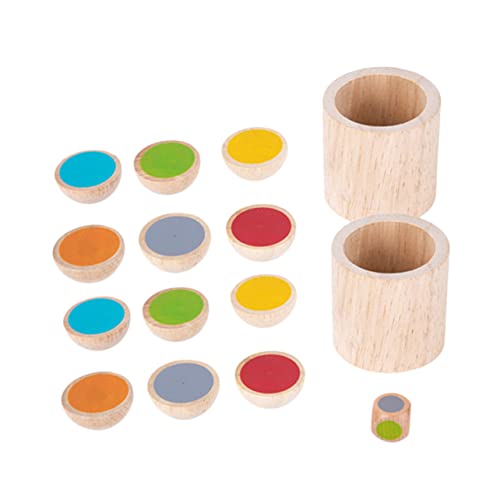 ERINGOGO 1 Satz Speicher-Rocker Kinderspielzeug Lernspielzeug Puzzle-Spielzeug Spielzeuge Spielset aus Holz Farben-Memory-Spiel-Spielzeug Spielzeug zum Auswendiglernen von Holzfarben Shake von ERINGOGO