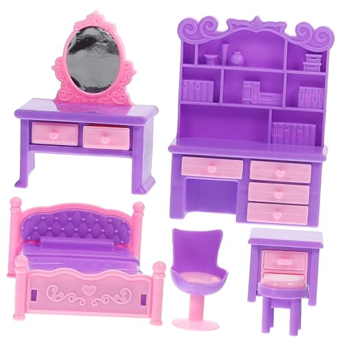 ERINGOGO 1 Satz Spielhausmöbel Winzige Hausmöbel Mini-Sofa-Requisite Miniatur-puppendekor Kleines Hauszubehör Mini-Sofa-Figur Entzückendes Kleines Sofa Mini-hausbedarf Plastik Violett von ERINGOGO