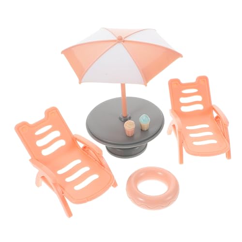 ERINGOGO 1 Satz Strandkorb-Set strandspielzeug Strand Set Strand-Accessoires für Puppenhaus Miniatur-Strandzubehör zum Basteln Strandzubehör für Plastik von ERINGOGO