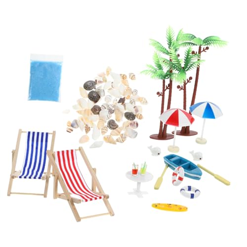 ERINGOGO 1 Satz Strandverzierung aus Harz Feengarten-Dekoration nautisch Mini Ornamente zum Basteln Bausätze Mikrolandschaftsornament Harzornament Bambus von ERINGOGO