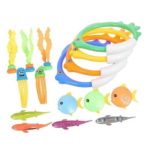 ERINGOGO 1 Satz Tauchspielzeug für Teiliges Unterwasser Spielzeugset mit Tauchringen Stöcken und Bunten Figuren für Pools Geeignet für Jahren ERINGOGO 1 Satz Tauchspielzeug für Teiliges Unterwasser Spielzeugset mit Tauchringen Stöcken und Bunten Figuren für Pools Geeignet für Jahren von ERINGOGO