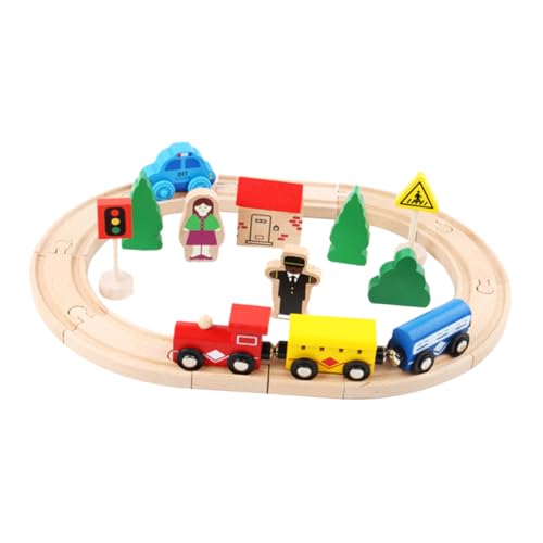 ERINGOGO 1 Satz Teiliges Set aus Buchenholz Puzzle Vielseitiges Schienenfahrzeug für Kreative und Lehrreiche Spiele Fördert Kognitive Fähigkeiten Eltern Junge Mädchen Kommunikation von ERINGOGO