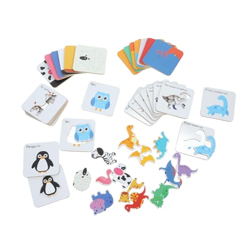 ERINGOGO 1 Satz Tier Puzzle für Lernspielzeug mit Dinosaurier und Tiermotiven Fördert Kognitive Fähigkeiten und Gedächtnistraining Kleinkinder und Vorschulkinder von ERINGOGO
