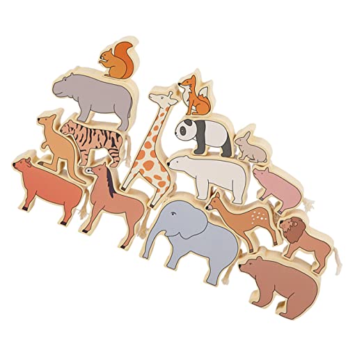 ERINGOGO 1 Satz Tierische Holzbausteine für Kleinkinder Farbenfrohes Lernspielzeug Farberkennung und Hand Augen Koordination Sicher für ERINGOGO 1 Satz Tierische Holzbausteine für Kleinkinder Farbenfrohes Lernspielzeug Farberkennung und Hand Augen Koordination Sicher für von ERINGOGO