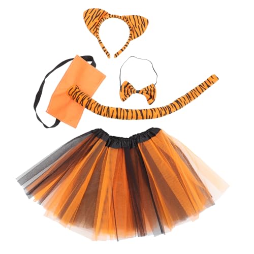 ERINGOGO 1 Satz Tiger-Stirnband Stirnband Mit Leopardenkatze Tiger-kostüm-kit Kätzchen Kopfschmuck Haarband Cosplay Kostüm Katzenhaarreifen Tiger-Cosplay-kostüm Maske Masken Plastik von ERINGOGO