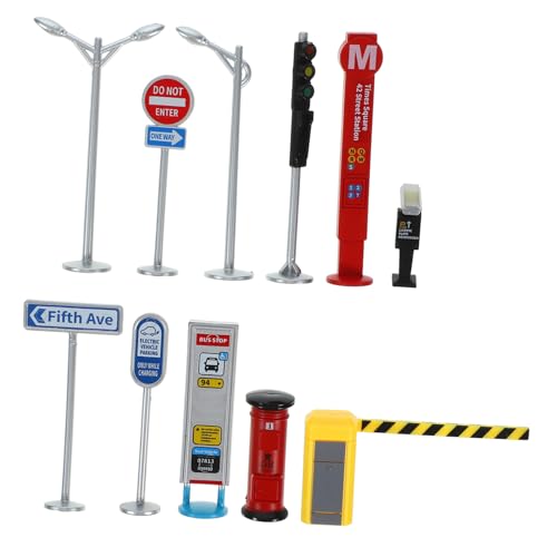 ERINGOGO 1 Satz Verkehrsbarrikadenmodell Verkehrszeichen aus sensorisches Spiel Miniatur verkehrsschilder verkehrszeichen Ampellicht Ampellampe Abs von ERINGOGO