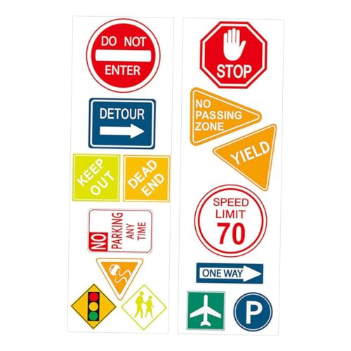 ERINGOGO 1 Satz Verkehrsschildaufkleber Aufkleber Für Die Wand Wandtattoos Wohnzimmer Raumdekoraufkleber Wohnzimmerwandabziehbilder Verkehrsschild-wanddekoration Colorful PVC ERINGOGO 1 Satz Verkehrsschildaufkleber Aufkleber Für Die Wand Wandtattoos Wohnzimmer Raumdekoraufkleber Wohnzimmerwandabziehbilder Verkehrsschild-wanddekoration Colorful PVC von ERINGOGO