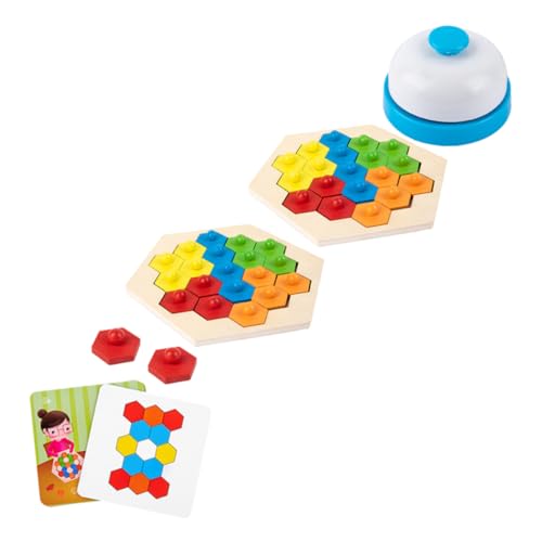 ERINGOGO 1 Satz Waben-Puzzle-blöcke Sechseck-Puzzle Kreatives Wabenpuzzle Rätsel Zum Frühen Lernen Hölzern von ERINGOGO