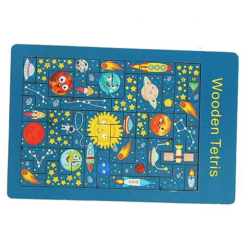 ERINGOGO 1 Satz Weltraumplaneten-Puzzle Weltraum-Puzzle Kinderpuzzle Spielzeug Für Das Sonnensystem Planeten-Puzzles Lernspielzeug Für Kinder Kleinkind Karikatur Hölzern Universum von ERINGOGO