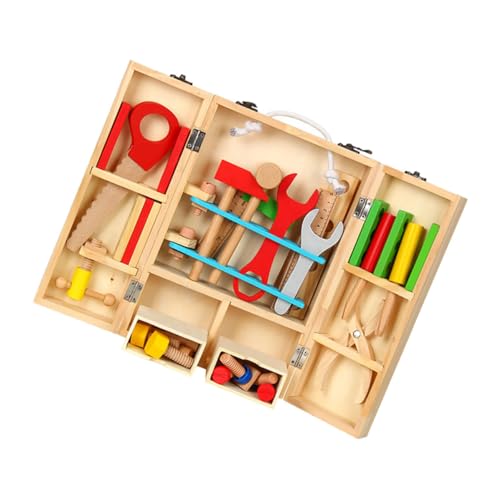 ERINGOGO 1 Satz Werkzeugkasten Reparatur Tool für Holzspielzeug Ingenieurspielzeug für Mädchen und Jungen für Kreatives Spiel und Lernen ERINGOGO 1 Satz Werkzeugkasten Reparatur Tool für Holzspielzeug Ingenieurspielzeug für Mädchen und Jungen für Kreatives Spiel und Lernen von ERINGOGO