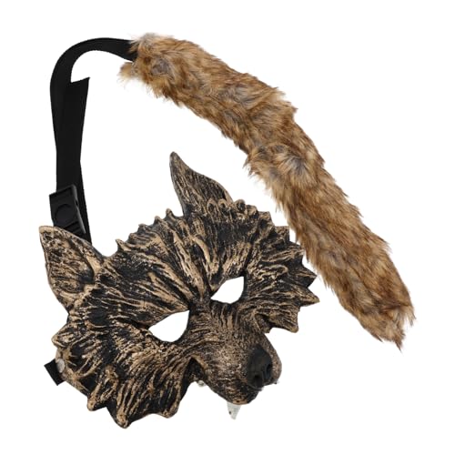ERINGOGO 1 Satz Werwolf-Anzug pelzige Pfoten Halloween-Skeletthand Hund pelziges Kostüm Dinosaurierkostüm Fuchs halloween-maske -Versorgung - - Baumwolle Golden von ERINGOGO