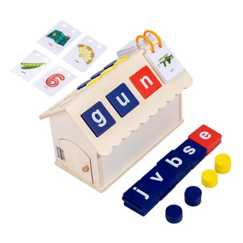 ERINGOGO 1 Satz Wort Frühschulhaus kinderspielzeug Alphabet Rechtschreibspiel Alphabet -Lernspielzeug passende Buchstaben -Lernspiele passendes Buchstabenspiel Lernen Holz von ERINGOGO