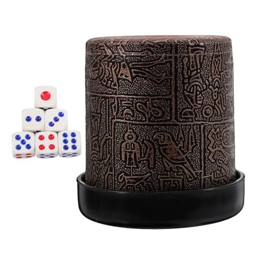ERINGOGO 1 Satz Würfelbecher für Partys Praktischer Würfelbecher mit Deckel für Tischspiele Brettspiele und Unterhaltungsaktivitäten für Indoor und Outdoor Veranstaltungen mit Würfeln von ERINGOGO