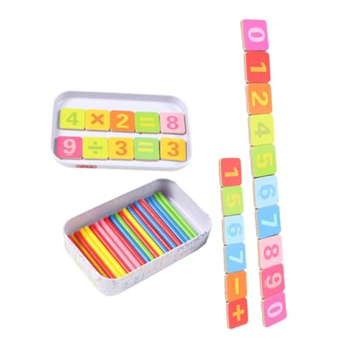 ERINGOGO 1 Satz Zählstab Mathe-lehrmittel Zählen Stäbe Stangen Zählen Mathe-lernspielzeug Rechenstäbe Aus Holz Frühpädagogisches Colorful Hölzern von ERINGOGO