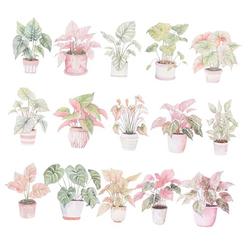 ERINGOGO 1 Satz Zarte Pflanzenaufkleber, Handkonto, DIY-Aufkleber, Bonsai-pflanzenaufkleber Für DIY-Scrapbooking von ERINGOGO