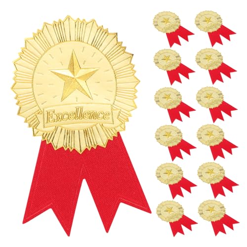 ERINGOGO Anspruchsvolle Aufkleber Für Exzellenzdiplome 1 Set Prägesiegel Dekorative Aufkleber Für Abschlussauszeichnungen Selbstklebende Siegelaufkleber von ERINGOGO