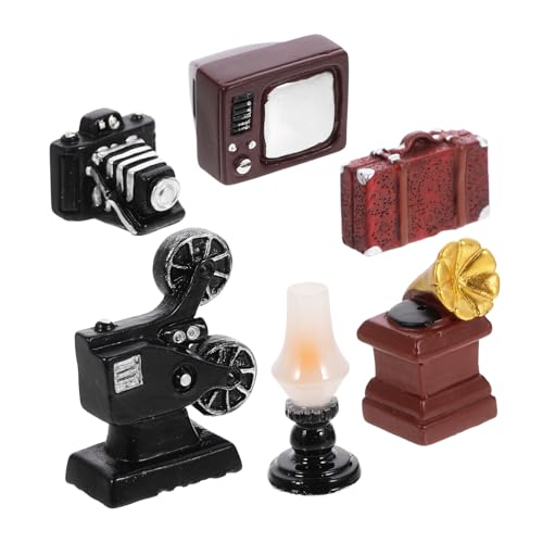 ERINGOGO Mini Retro Kamera Vintage Phonographen 6 Stücke Puppe Elektrische Appliance für von ERINGOGO