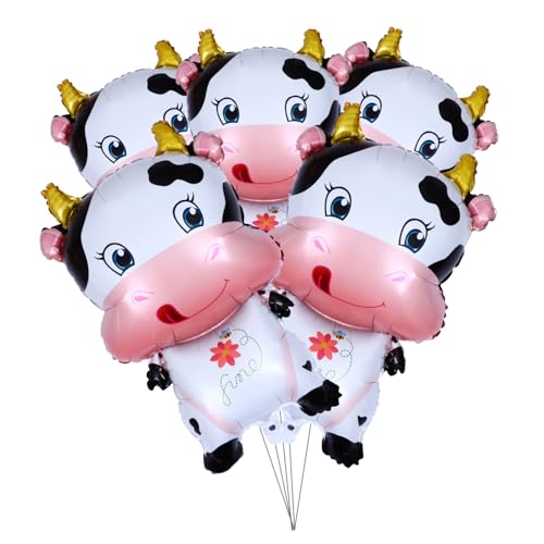 ERINGOGO Cartoon Ox Ballon Aluminium Film Ballons 5 Stücke Party Dekorationen Für Jahr Ox Geburtstag Party von ERINGOGO