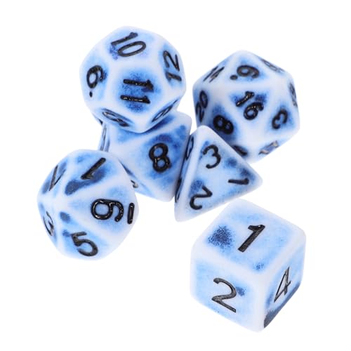 ERINGOGO 1 Set 7 Stück Retro Würfel Multi Sides Würfel Rollenspiel Würfel Partyzubehör von ERINGOGO