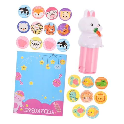 ERINGOGO 1 Set Aufkleber-Stempel-Set Für Kinder, Lustiges Cartoon-Stempel-Spielzeug Für DIY-projekte Und Belohnungen, Hasen-Form-Aufkleber-Stempel-Spielzeug, Wasserdichtes von ERINGOGO