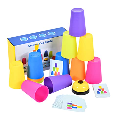 ERINGOGO Becherspielzeug Für Kleinkinder 1 Set Stapelbecher-Spielzeug Pädagogisches Stapelbecherspiel Für Kinder Sicheres Kunststoffmaterial Frühes Lernspielzeug von ERINGOGO